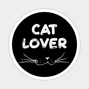 Cat Lover - White Magnet